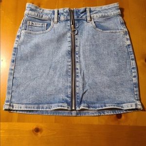 Garage small front zipper mini skirt